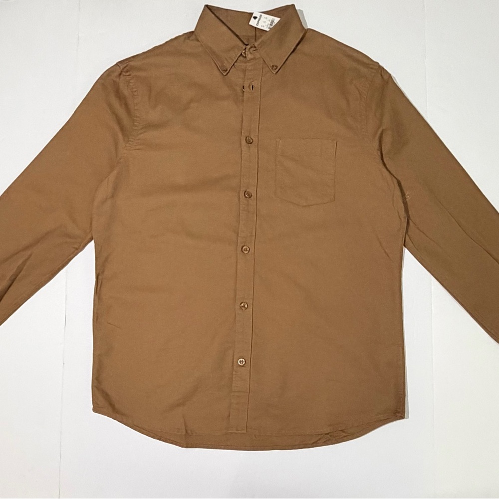 Express Men's Tan Casual Button Down Shirt